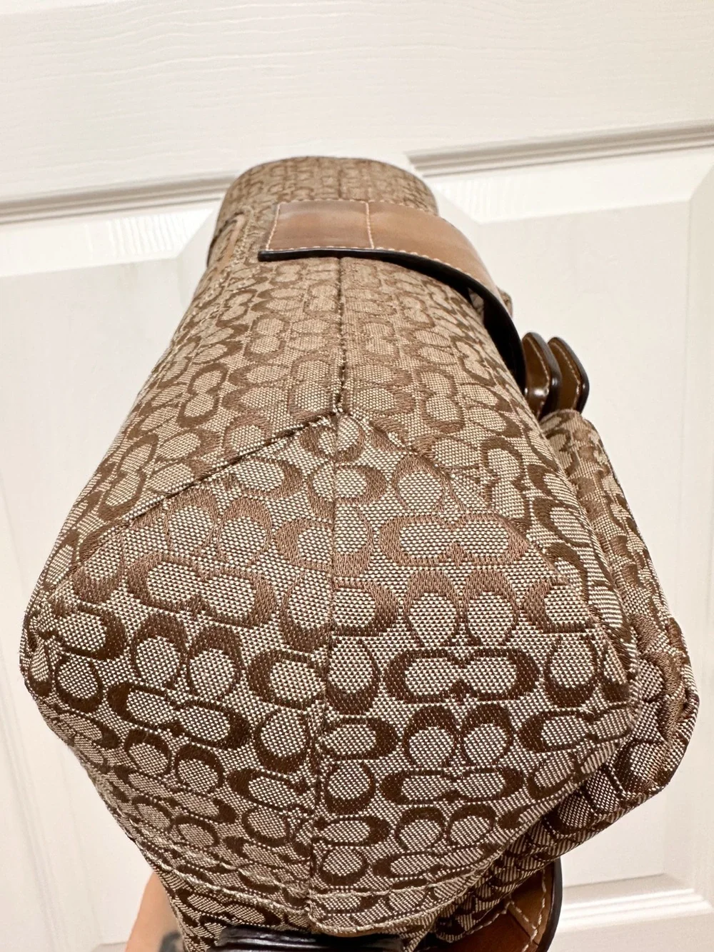 Coach Soho Buckle Flap Medium Shoulder Bag Mini Signature Jacquard Y2K